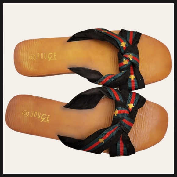 Rouge Helium Hunyb Knot Striped Sandals 10 - Picture 3 of 6
